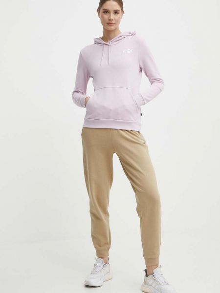 Фиолетовый свитер с капюшоном с аппликацией Puma