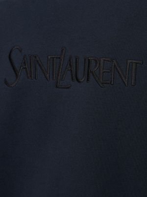 Jersey sweatshirt aus baumwoll Saint Laurent blau