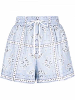 Paisley trykt shorts Sandro blå