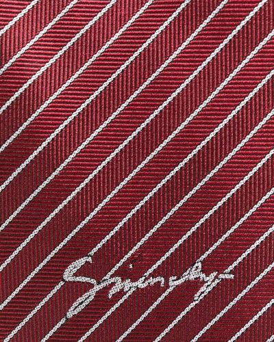 Corbata de seda a rayas Givenchy rojo
