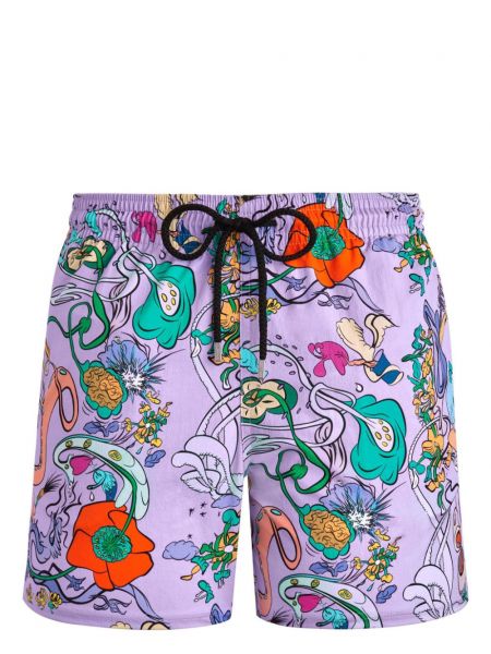 Kratke hlače s cvjetnim printom s printom Vilebrequin ljubičasta