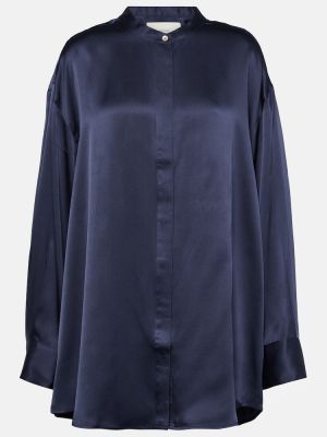 Camisa de seda Asceno azul