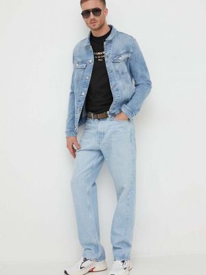 Kurtka jeansowa Karl Lagerfeld niebieska
