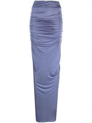 Drapované asymetrické sukně s vysokým pasem Gauge81 - modrá