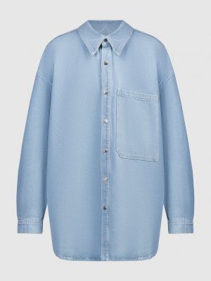 Голубая джинсовая рубашка Nanushka