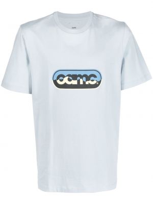 Raštuotas marškinėliai Oamc mėlyna
