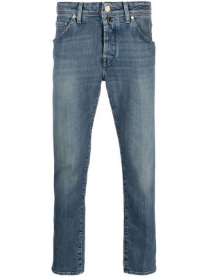 Modré skinny džíny s nízkým pasem Jacob Cohen