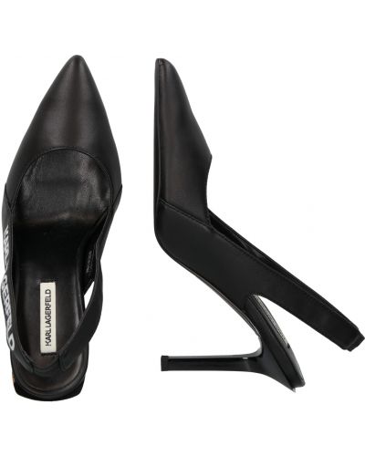 Полуотворени обувки с ток с отворена пета Karl Lagerfeld