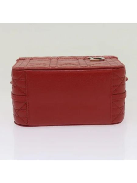 Bolsa de cuero retro Dior Vintage rojo
