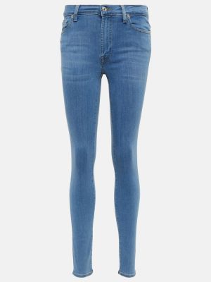 Blugi skinny cu talie înaltă 7 For All Mankind albastru