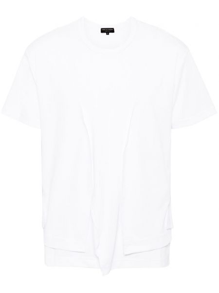 Koszulka z okrągłym dekoltem asymetryczna Comme Des Garcons biała