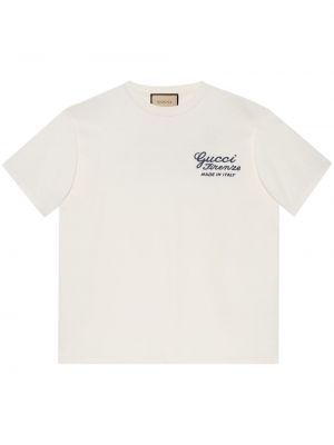 T-shirt mit stickerei aus baumwoll Gucci