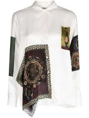 Asimetriška raštuota marškiniai Ports 1961 balta