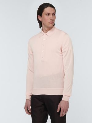 Polo majica od jersey Tom Ford ružičasta