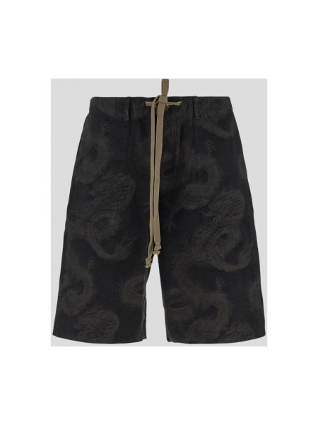 Pantalones cortos de algodón con estampado Uma Wang marrón