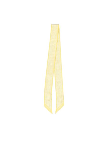 Jedwabna szal z nadrukiem Givenchy żółta
