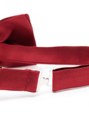 Hedvábná saténová kravata s mašlí Karl Lagerfeld červená