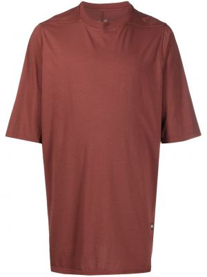 Camiseta de cuello redondo oversized Rick Owens Drkshdw rojo