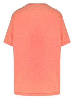 T-shirt en coton à imprimé Doublet orange