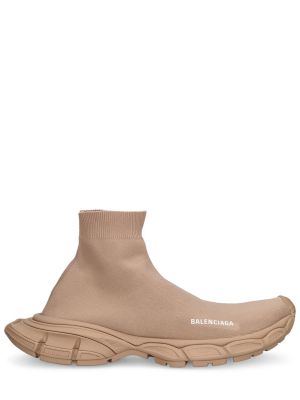 Sneakers in maglia Balenciaga beige