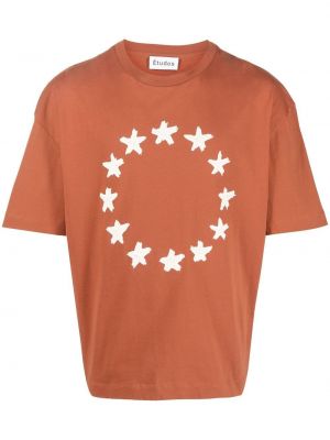 Stjärnmönster t-shirt Etudes brun