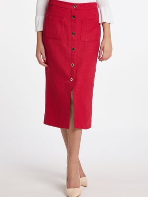 Midi suknja Faina crvena