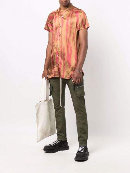Camisa con estampado abstracto Rick Owens marrón