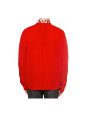Suéter de cuello redondo Gucci rojo