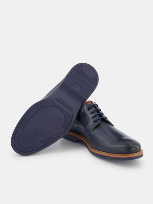 Кожаные туфли на шнуровке Fluchos синие