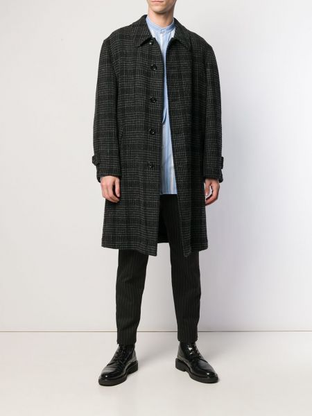 Manteau à carreaux Comme Des Garçons Pre-owned noir