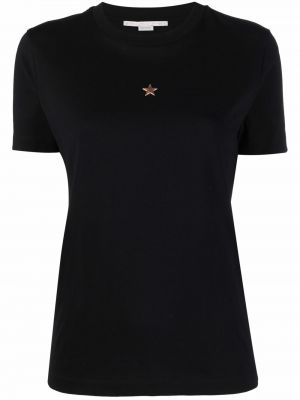 Marškinėliai su žvaigždės raštu Stella Mccartney juoda