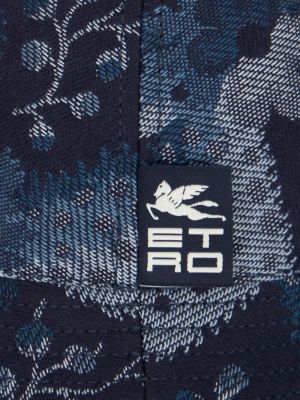 Jacquard mütze mit print Etro blau