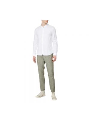 Camisa de lino slim fit Calvin Klein blanco