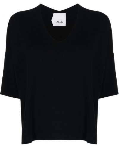 Jersey con escote v de tela jersey Allude negro