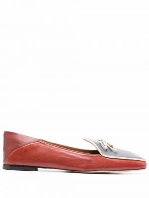 Skinn loafers Tory Burch rød