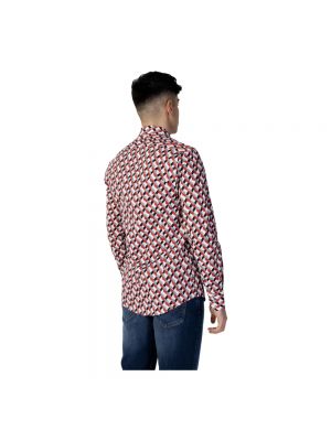 Camisa con botones con estampado Antony Morato rojo
