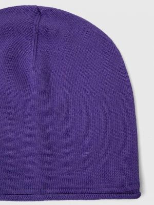 Dzianinowa czapka z kaszmiru United Colors Of Benetton fioletowa