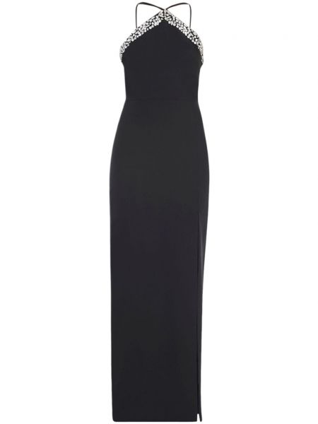 Křišťálové večerní šaty Monique Lhuillier černé