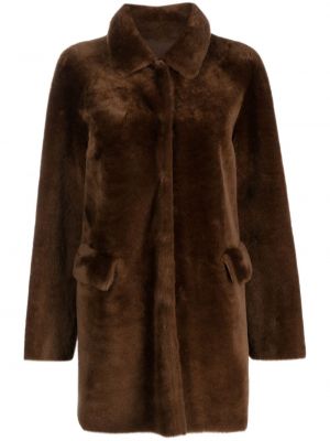 Hnědý oboustranný kabát Desa 1972
