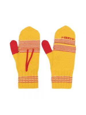 Żółte rękawiczki Marni