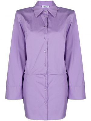 Robe chemise à épaulettes The Attico violet