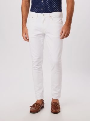 Kitsa lõikega teksapüksid Polo Ralph Lauren valge