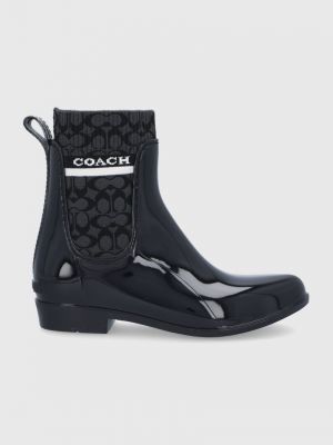 Gumijasti škornji Coach črna