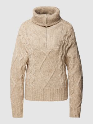 Dzianinowy sweter Gina Tricot beżowy