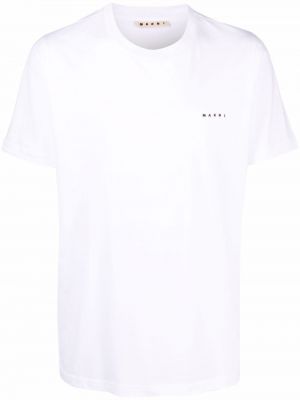Camiseta con bordado Marni blanco