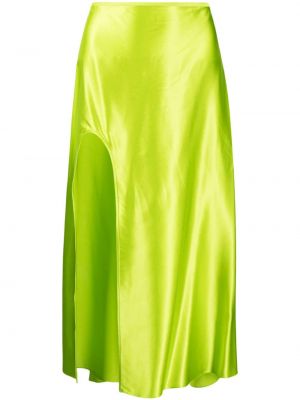 Jedwabna spódnica ołówkowa Nué zielona