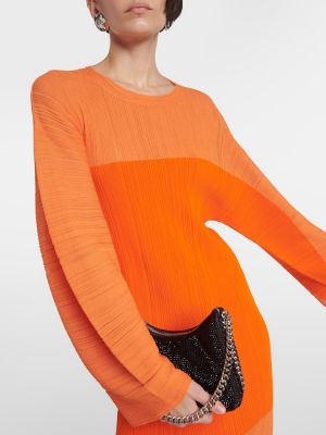 Плетена миди рокля Stella Mccartney оранжево