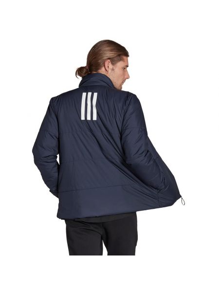 Утепленная куртка в полоску Adidas синяя