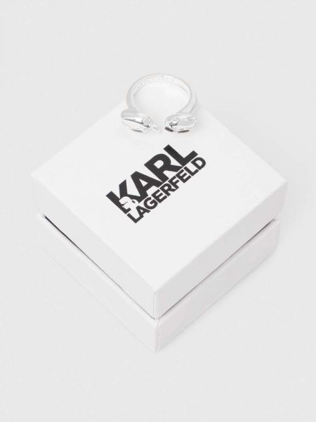 Prstan Karl Lagerfeld srebrna