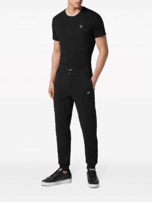 Prošívané sportovní kalhoty Philipp Plein černé